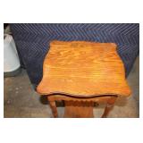 Vintage Wooden Plant Stand with Decorative Legs