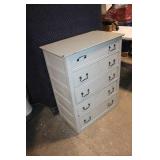 Used Wooden 5-Drawer Dresser in Gray Finish