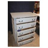 Used Wooden 5-Drawer Dresser in Gray Finish