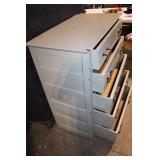 Used Wooden 5-Drawer Dresser in Gray Finish