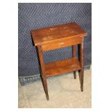 Vintage Wooden Side Table with Single Drawer