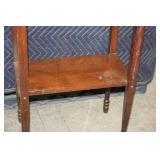 Vintage Wooden Side Table with Single Drawer
