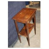 Vintage Wooden Side Table with Single Drawer