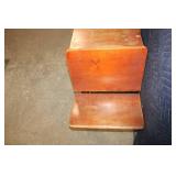 Vintage Wood and Metal School Desk with Attached Chair