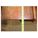 Vintage Wood and Metal School Desk with Attached Chair