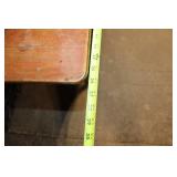 Vintage Wood and Metal School Desk with Attached Chair