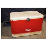 Vintage Thermos Brand Cooler with Red and White Design