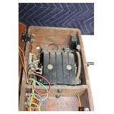 Vintage Wooden Wall Crank Telephone with Handset