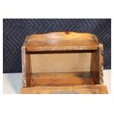 Vintage Wooden Bread Box with Glass Front