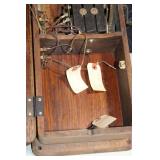 Antique Wall-Mounted Wooden Hand Crank Telephone