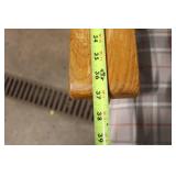 Wooden Futon Sofa Bed with Plaid Mattress