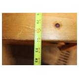 Wooden Futon Sofa Bed with Plaid Mattress