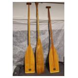Set of 3 Wooden Canoe Paddles by Sawyer