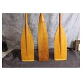 Set of 3 Wooden Canoe Paddles by Sawyer