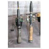 Collection of 8 Used Fishing Rods with Reels