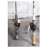Collection of 8 Used Fishing Rods with Reels