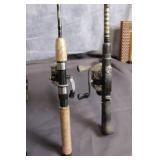 Collection of 8 Used Fishing Rods with Reels