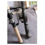 Collection of 8 Used Fishing Rods with Reels