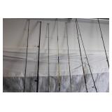 Collection of 8 Used Fishing Rods with Reels