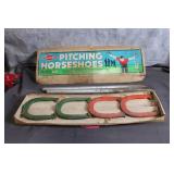 Vintage Diamond Horseshoe Set with 2 Pairs and 2 Stakes