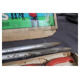 Vintage Diamond Horseshoe Set with 2 Pairs and 2 Stakes