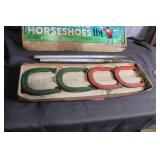 Vintage Diamond Horseshoe Set with 2 Pairs and 2 Stakes