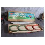 Vintage Diamond Horseshoe Set with 2 Pairs and 2 Stakes