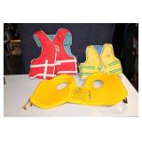 Set of 3 Personal Flotation Devices: Ski Vests and Water Ski Vest