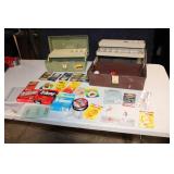 Fishing Tackle Collection with Cases, Lines, and Accessories