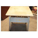 Industrial Metal Workbench Table with Lower Shelf