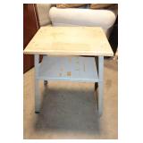 Industrial Metal Workbench Table with Lower Shelf