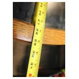 Antique Oval Wall Mirror with Ornate Wooden Frame