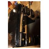 Black Vintage Office Desk with Brass Hardware