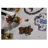Diverse Collection of Home Decor Items Including Figurines and Wall Hangings