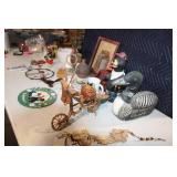 Diverse Collection of Home Decor Items Including Figurines and Wall Hangings