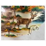 Beautiful Hand Painted Saw Blade with Stand