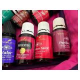 Young Living Essential Oils with Case, Droppers, Books, Etc