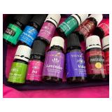 Young Living Essential Oils with Case, Droppers, Books, Etc