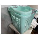 3 Laundry Hampers, Sheets, Bath Mats, Blankets, and More
