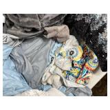 3 Laundry Hampers, Sheets, Bath Mats, Blankets, and More