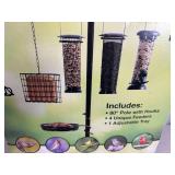 5 Birdfeeder Set with Pole
