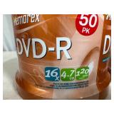 100 New Memorex DVD-R Blank DVD Discs