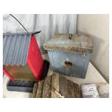 Birdhouses, Bird Feeders, 2 New Self-Watering Planters, Hanging Shelf