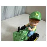 Cute Ceramic John Deere Tractor Figurine
