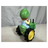 Cute Ceramic John Deere Tractor Figurine