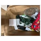 Large Lot of Christmas Decor, 8 ft Inflatable Santa, and More