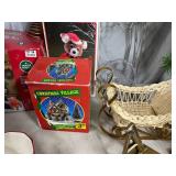 Large Lot of Christmas Decor, 8 ft Inflatable Santa, and More