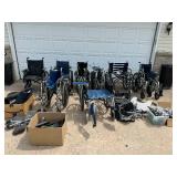 8 Wheelchairs and Large Assortment Of Parts