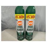 2 New Cans of Off Deep Woods Insect Repellent