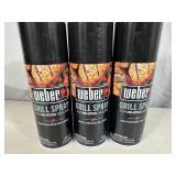 3 New Cans of Weber Grill Spray